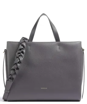  Coccinelle Boheme Borsa a mano pelle di vacchetta grana grigio scuro  