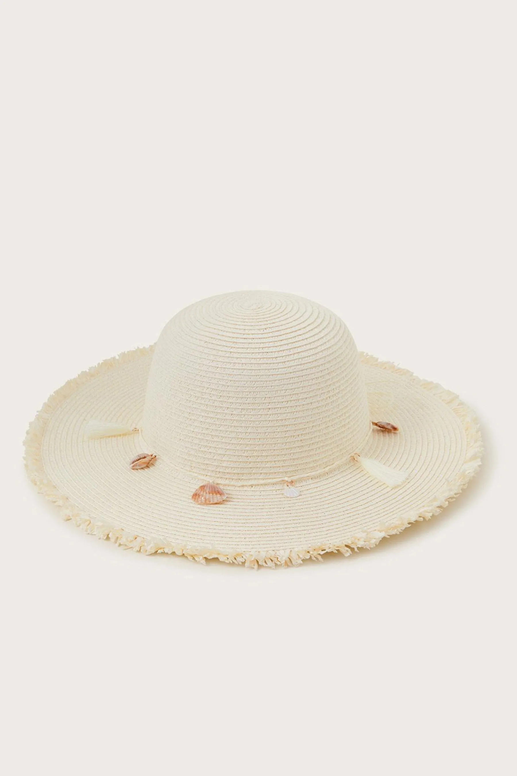 Monsoon - Cappello di paglia con fascia a conchiglia