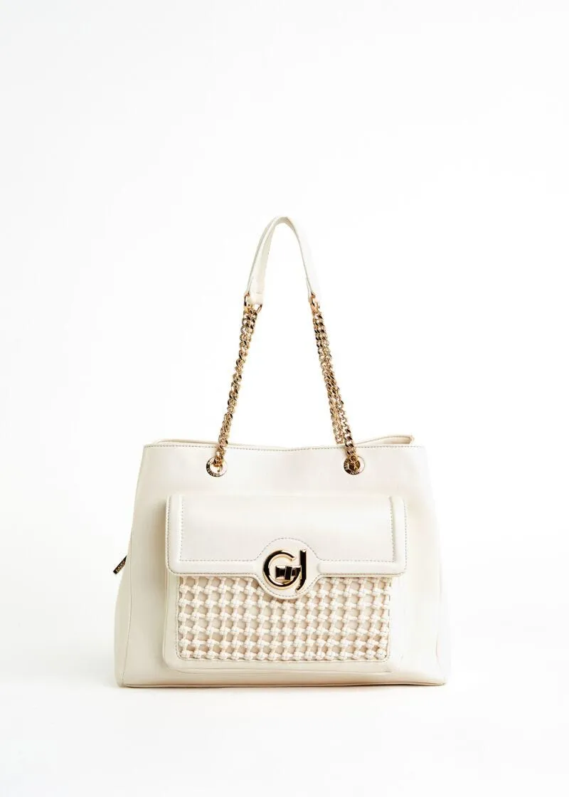 Shopping bag con intreccio