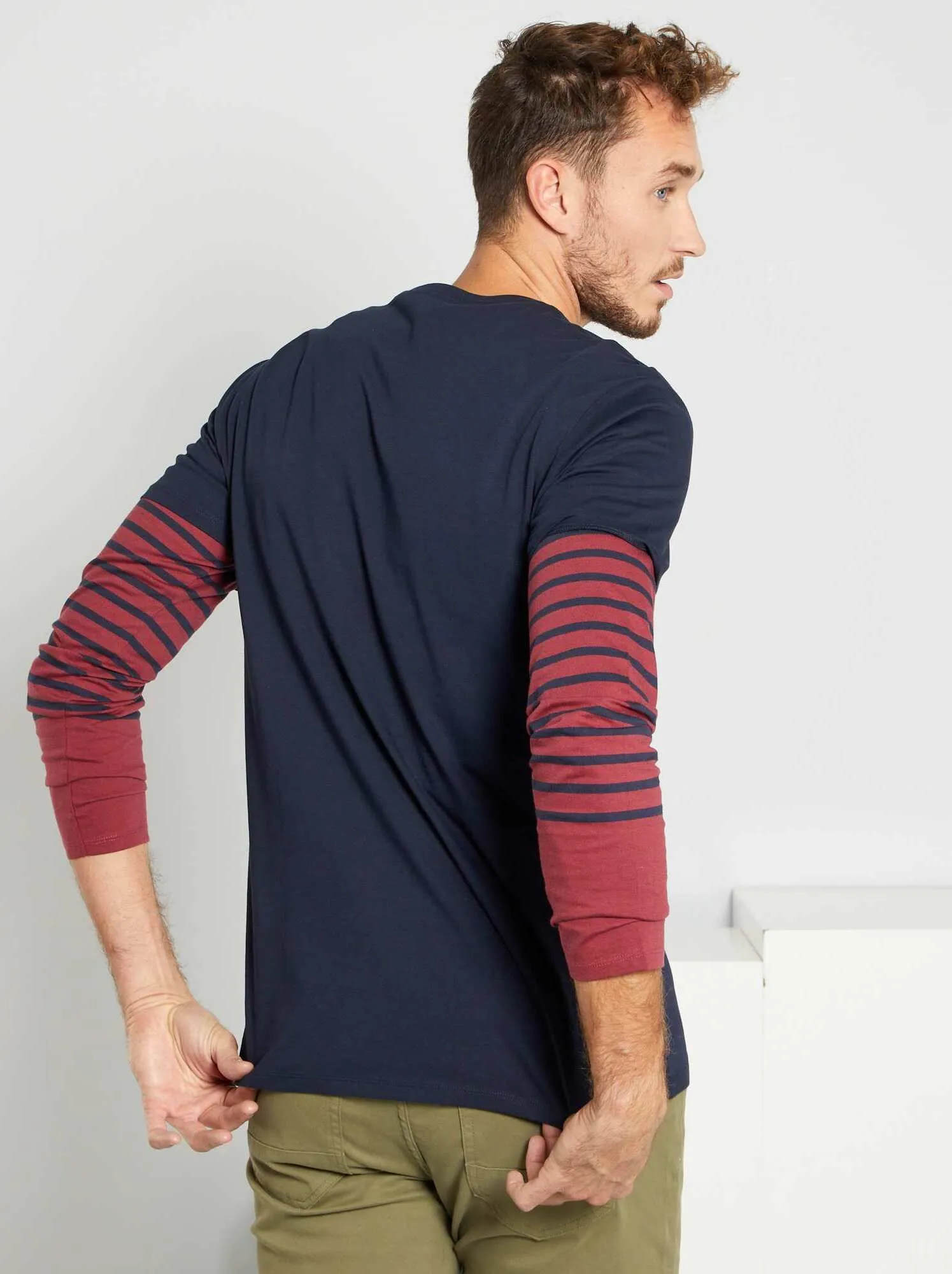 T-shirt puro cotone +190cm - BLU